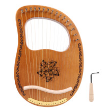 Harp 16 String Portable Small Mahogany Okoman Wood