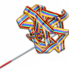 4 m / 13,12 ft Tanzband Turnkunst-Seidenschleifen Tanz-Streamer Zauberstäbe für Kinder Bunt