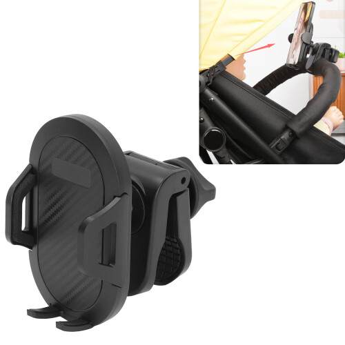 Self-Locking 360 Rotating Phone Holder Fits Bikes Strollers Carts