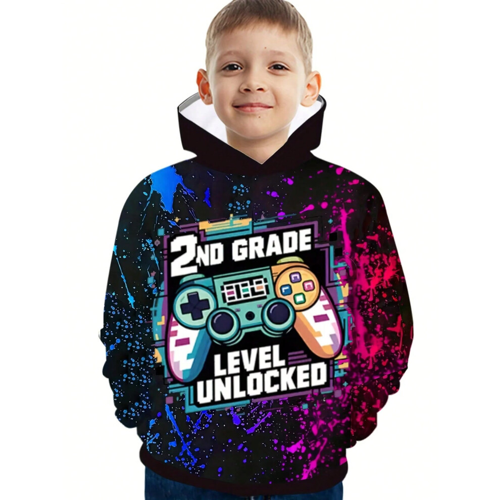 (S35LM4238, 130) Children Hoodies Long Sleeve Kids Clothes Boys Stylish Autumn Tops 3D Gamepad Print Casual Outdoor Clothes Children's Clothing-image-OPC-PJJYWTR-NEW