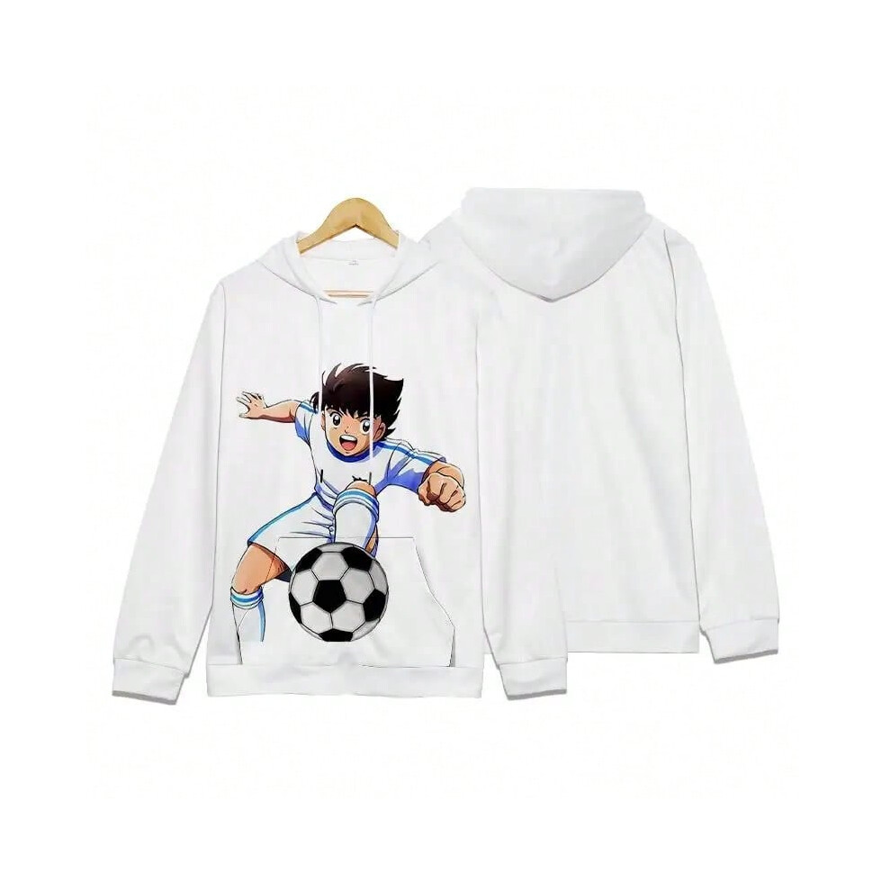 (DHF13F2327116, 140) Hoodies Hot Cartoon Anime Captain Tsubasa 3D Print Boys Girls Fashion Sweatshirts Hip Hop Oversized Hoodie Kids Pullovers Coat-image-OPC-PJJYWZ6-NEW
