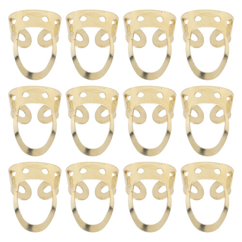 12Pcs Finger Picks Adjustable Stainless Steel 2