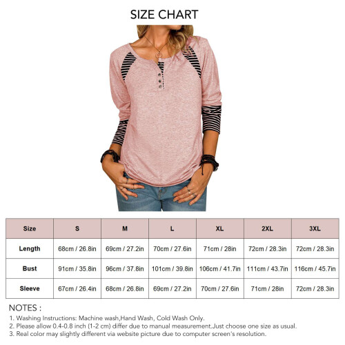 Pink M 100% Polyester Casual Tunika-Top mit Knöpfen 2