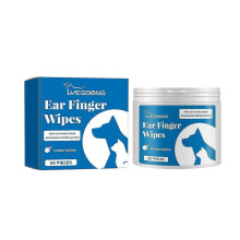 Yegbong Pet Cleaning Finger Wipes Ear Care Finger Cover Ear Wax Ear Mite Ear Cleaning Care