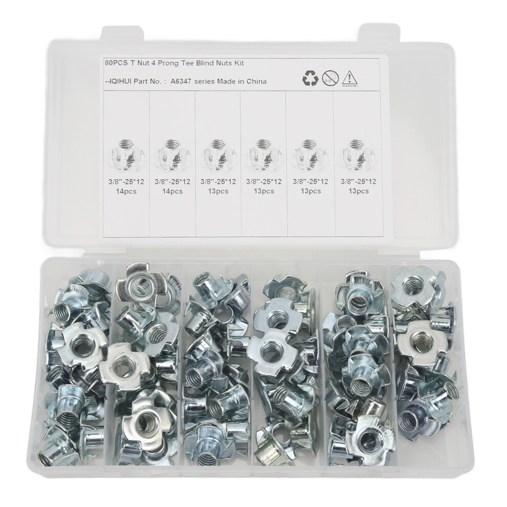 80Pcs Four Claw Nut Strong Durable Rust Prevention 9121376470660