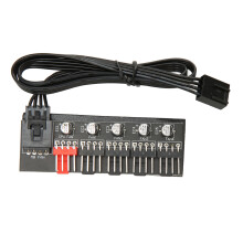 PWM-Lüfter-Hub 1-5-Wege, 40 cm PCB-Kabel, 4-Pin, Grün