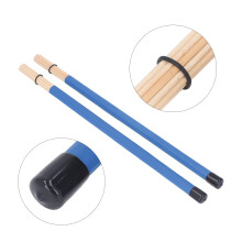 2Pcs Bamboo Drum Brush & Mallet Set for Percussion Instruments, Blue