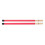2Pcs Bamboo Drum Brushes & Mallets Set for Jazz Kit - Red 10