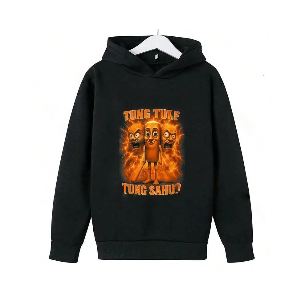 (7, 150) Italian Brainrot Cartoon Kid Hooded Sweatshirt Boys Girls Tung Tung Tung Sahur Fun Print Fall and Winter Comfortable Warm Hoodie-image-OPC-PJJZ5TM-NEW