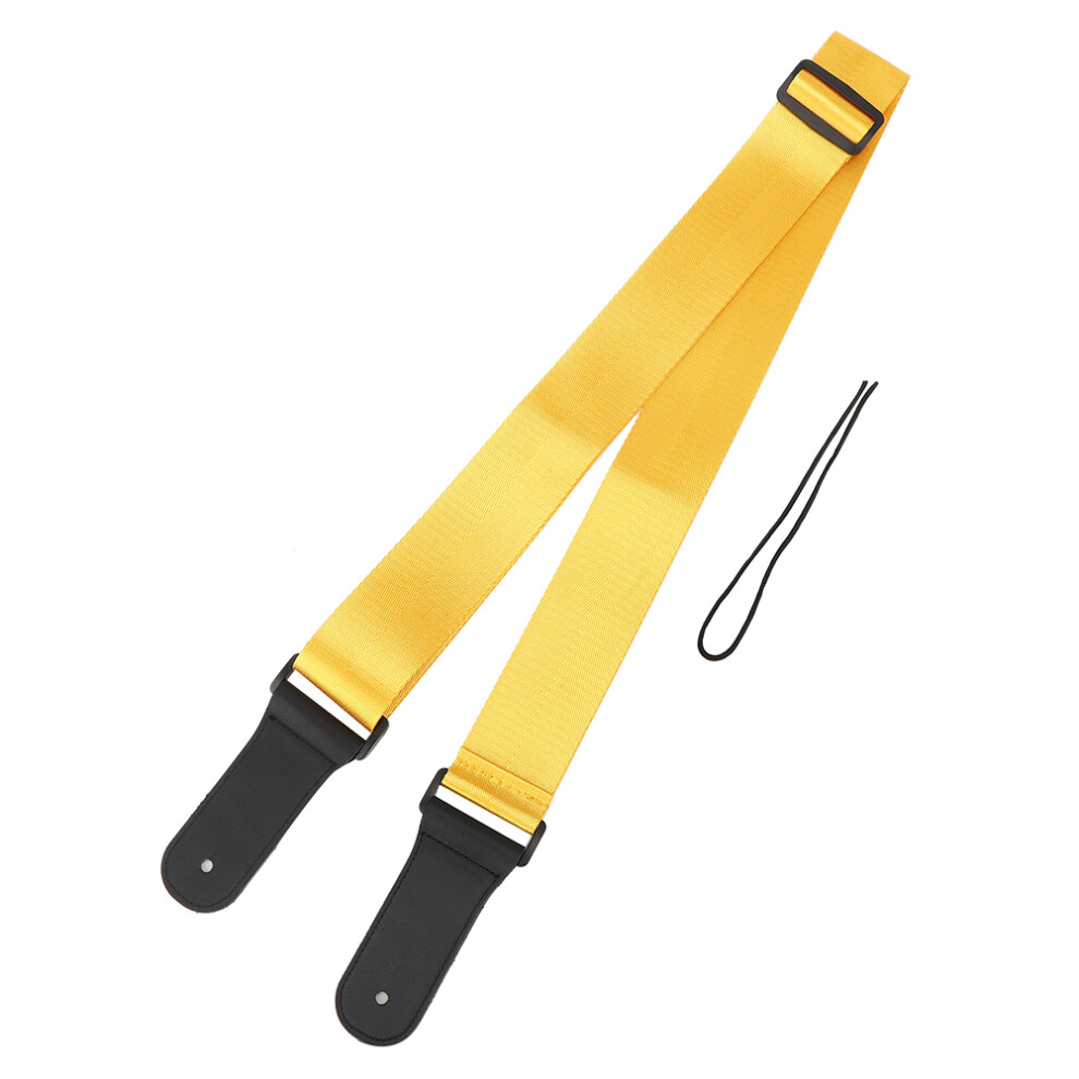 Gold Guitar Strap Acoustic Electric Bass Ukulele Nylon