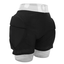 Schutzhosen aus Nylon und EVA, hautfreundlich, hitzebeständig, Schutzshorts für Radfahren, Ski und Sports, schwarz, S