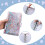 A6 Budget Binder with Clear Sequin Cover, 8 Zipper Pockets, Blue Shell 6