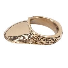 Copper Archery Thumb Ring 20mm with Anti-Lost Rope for Hunting & Protection