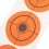5CM Bright Orange Self-Adhesive Target Stickers - 250 Roll for Shooting 10