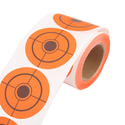 5CM Bright Orange Self-Adhesive Target Stickers - 250 Roll for Shooting 2