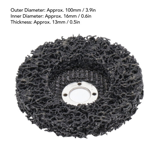 Black 3.9in Water-Resistant Paint Stripping Disc for Metal & Surface Cleaning 2
