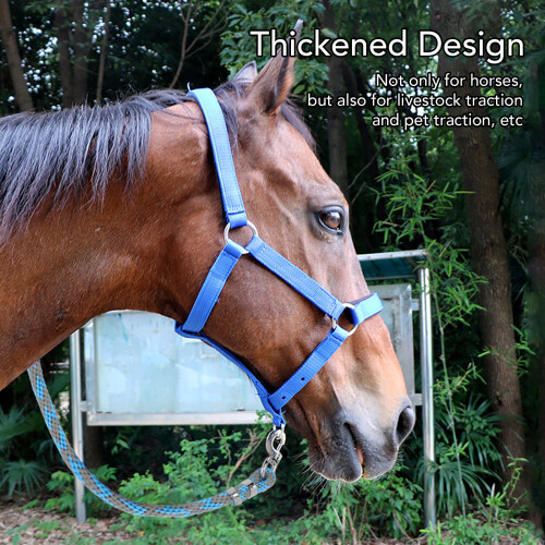 Versatile 9.8ft Blue Grey Horse Rope for Pets with Secure Alloy Hook 2