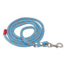 Nylon Horse Lead Rope 11.5ft Friction-Free Tug Resistant Blue Grey