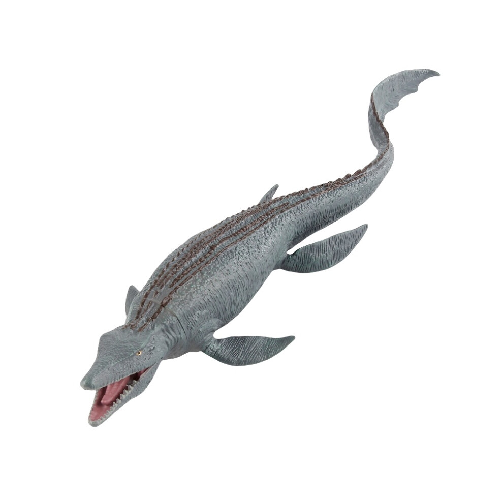 (Gray) Mosasaurus Jurassic World Dinosaur Realistic Education Toy Desk Decor Kids Gifts Gray