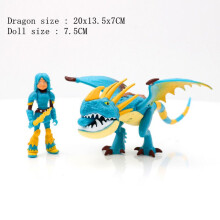 (Blue) How To Anime Train Your Dragon Blue Black White Dragon Figure Boys Gift Model