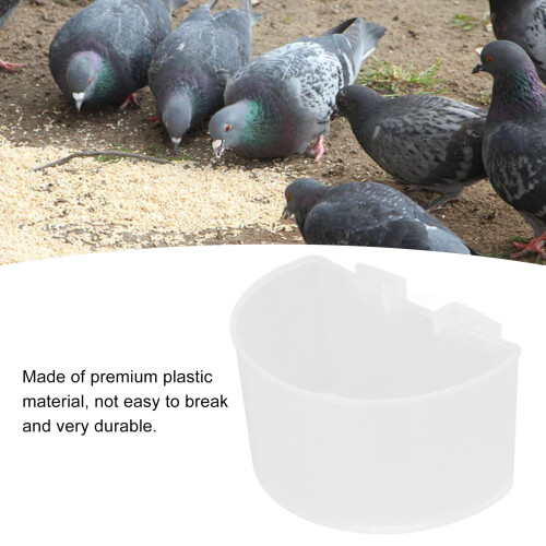 Cuenco de comida para aves de plástico, blanco, 20 piezas, 11x6cm 2