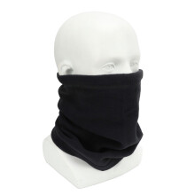 Gesichtsschutzschal Fleece mit verstellbarem Kordelzug, Unisex thermischer Nackenwärmer für Winterski, Schwarz