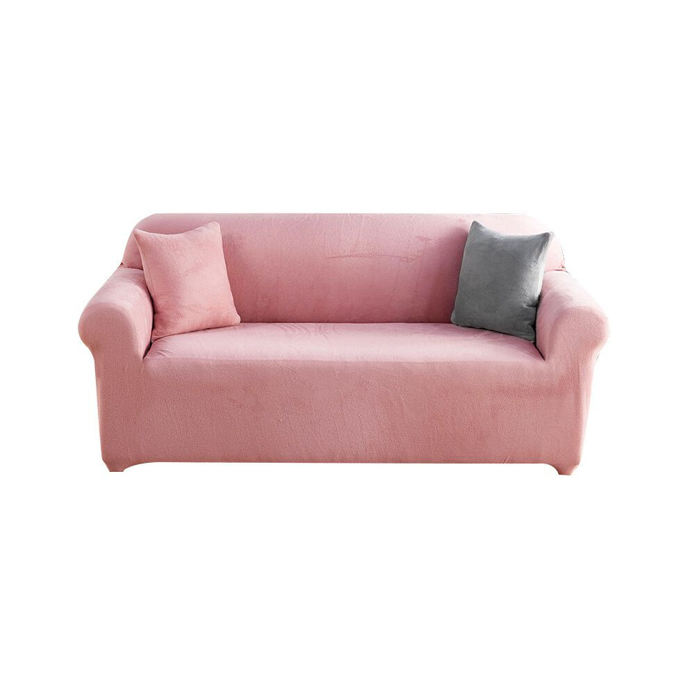 (Pink,145x185cm/57.08x72.83in)Housse de canapé élastique housse de canapé extensible housse de canapé sectionnelle couleur unie