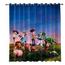 (Style D, 100*270cm) Story Toy Cartoon Boys Girls Home Bedroom Blackout Curtains Decor Hook Design
