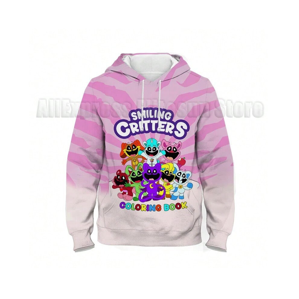 (3, 10T-140) Smiling Critter Hoodie Catnap Dogday Kids Sweatshirt Boys Girls Cartoon Fashion Casual Clothes Cute Children Pullover-image-OPC-PJJZZB5-NEW