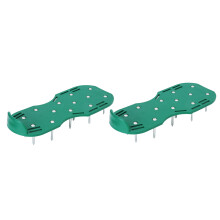 Manual Lawn Aerator Shoes with Zinc Buckles for Easy Grass Loosening