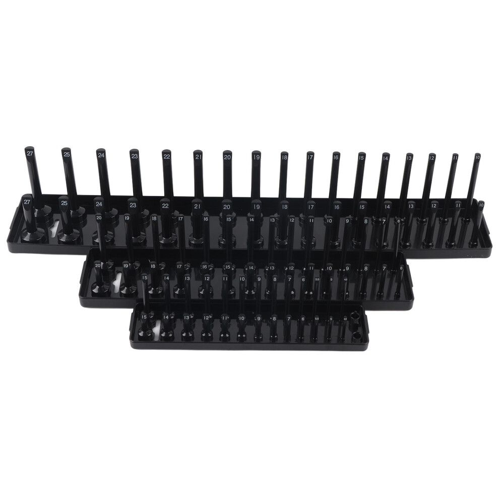 3Pcs 1/4In 3/8In 1/2In Socket Holder Organizer 9121376476396