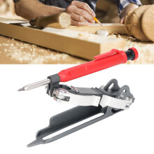 Multifunctional Aluminum Scribing Tool, Edge Ruler, Contour Gauge Gray/Red
