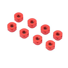 Red Aluminum Lock Nuts 8pcs M2 Hex with Nylon Lining for RC Models Axial SCX24