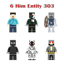 (6pcs, Height:4.2cm) Minecraft Figures Steve Him Building Blocks Toys Bricks Children Gifts Birthday