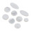 9Pcs Saxophone Button Set White Colour Sax Key 1