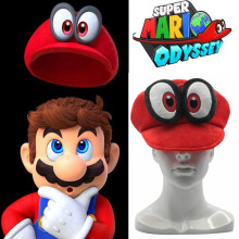 Mario Super Odyssey Cappy Red Plush Hat Adult Kids Anime Cap Costume Cosplay
