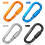 9er-Pack D-Ring-Karabiner mit Verriegelung 8,2  4,2 cm Silber 4