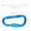 9er-Pack D-Ring-Karabiner mit Verriegelung 8,2  4,2 cm Silber 5