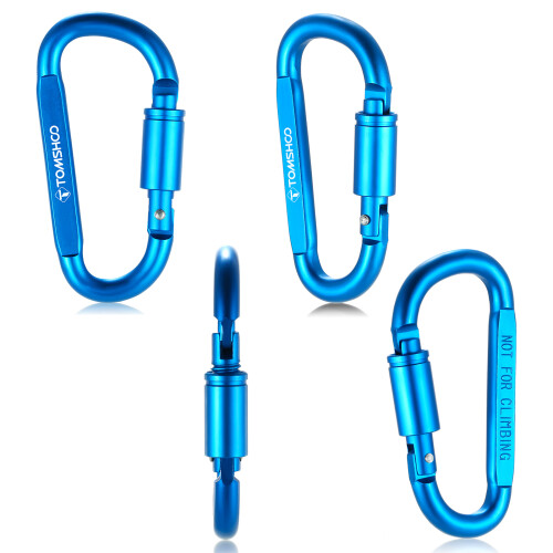 9er-Pack D-Ring-Karabiner mit Verriegelung 8,2  4,2 cm Silber 1
