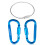9er-Pack D-Ring-Karabiner mit Verriegelung 8,2  4,2 cm Silber 9