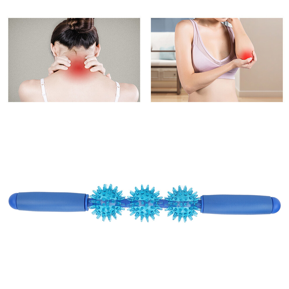 Massage Roller Stick with 3 Balls, 360 Fascia & Muscle Relief