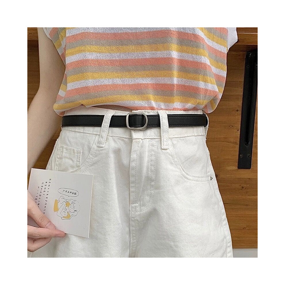 (Diamond Black) Timeless Black Saturn Belt With Sleek Metal Buckle For Chic Effortless Style-image-OPC-PJK2VQS-NEW