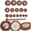 28pcs Multi Size Sax Leather Pads Replacement Set 6