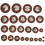 25pcs Multi Size Sax Leather Pads Replacement Set 1