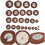 25pcs Multi Size Sax Leather Pads Replacement Set 6