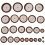 25pcs Multi Size Sax Leather Pads Replacement Set 7