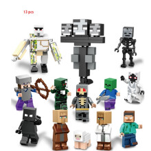 13 Stck. Minecraft Minifigur passend Baustein Spielzeug Tisch Heimdekoration Junge Geschenk