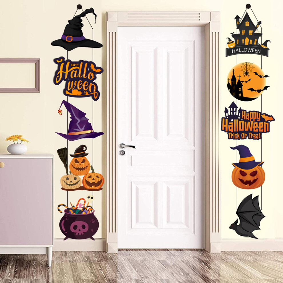 Halloween Door Festive Decoration With Bat Pumpkin Door For Hanging Scene-image-OPC-PJK2ZRZ-NEW