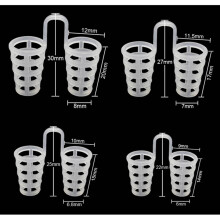 8 piezas de Clip nasal de silicona para ronquidos (S-XL) Transparente