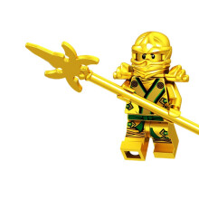 (Golden Ninja)Masters Of Spinjitzu Golden Ninja Modell Spielzeug Figur Action Puppe zusammengebaut Geschenk
